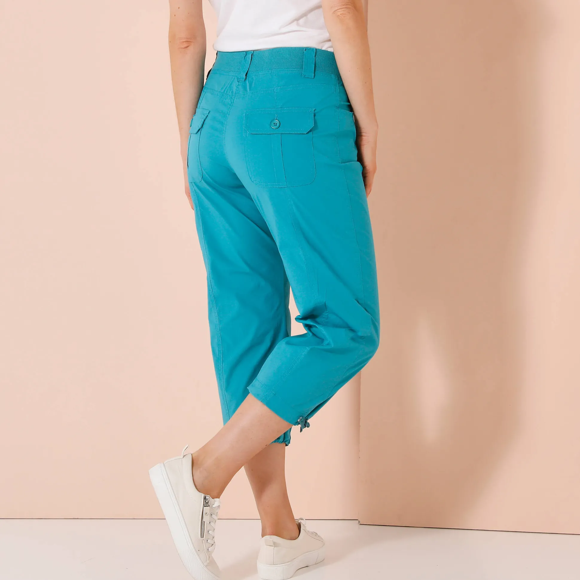 7/8-broek met tailleband in tricot
