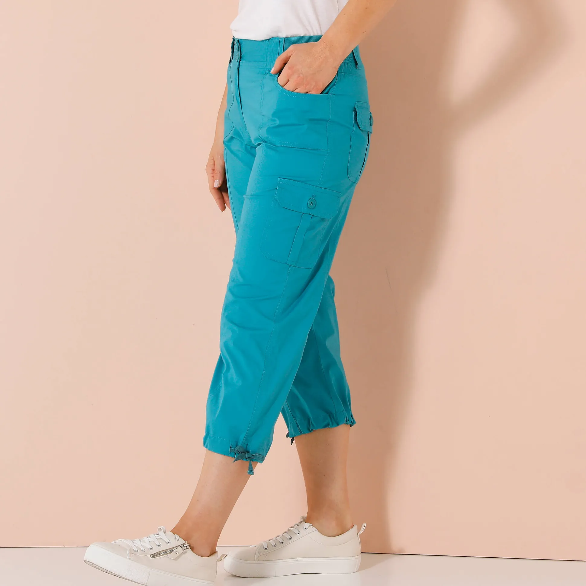 7/8-broek met tailleband in tricot