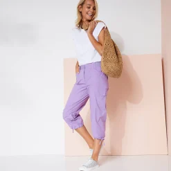 7/8-broek met tailleband in tricot