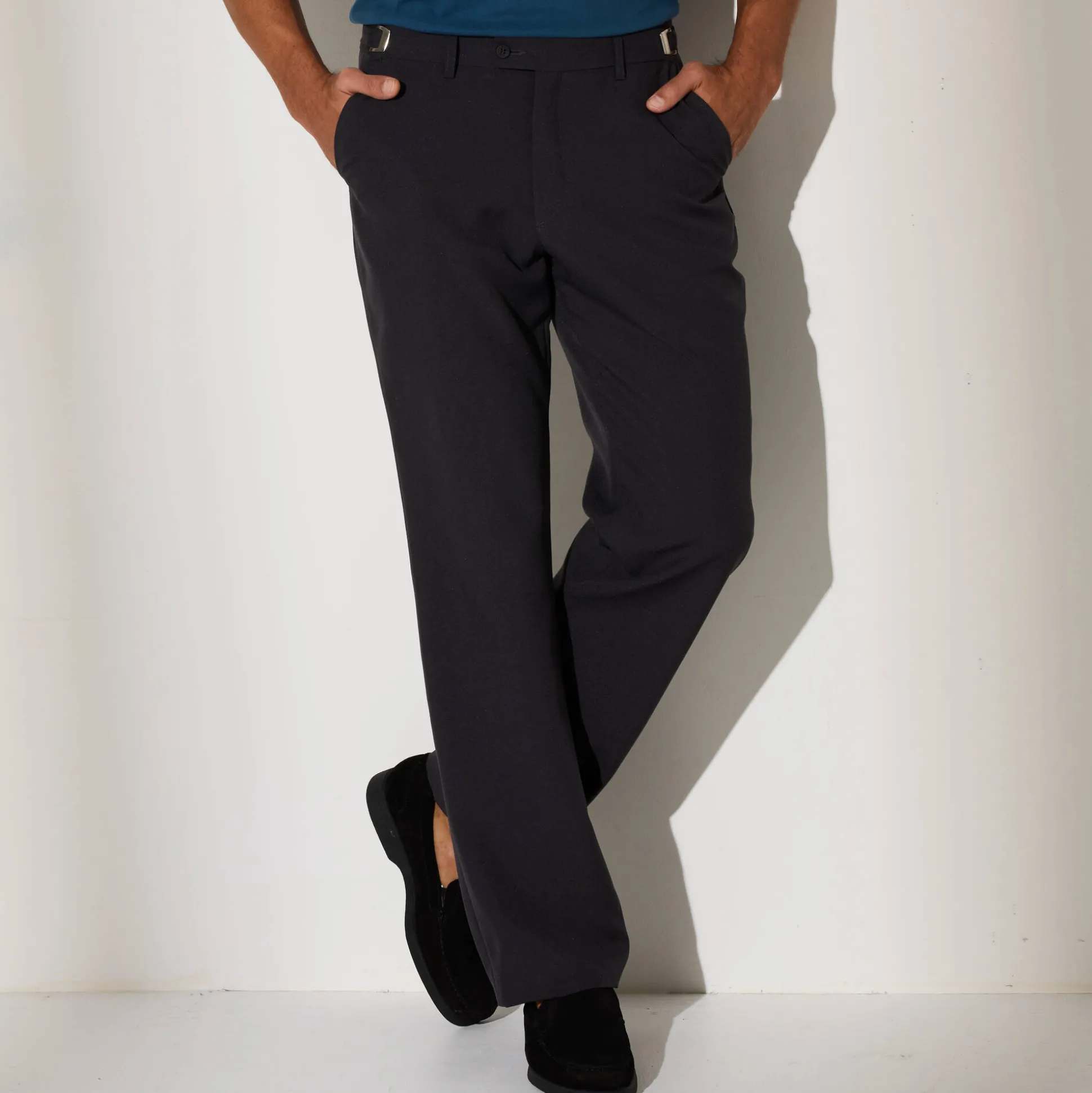 Broek met verstelbare taille zonder bandplooien - polyester