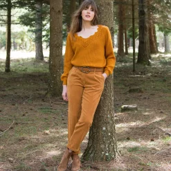 7/8-broek, velours