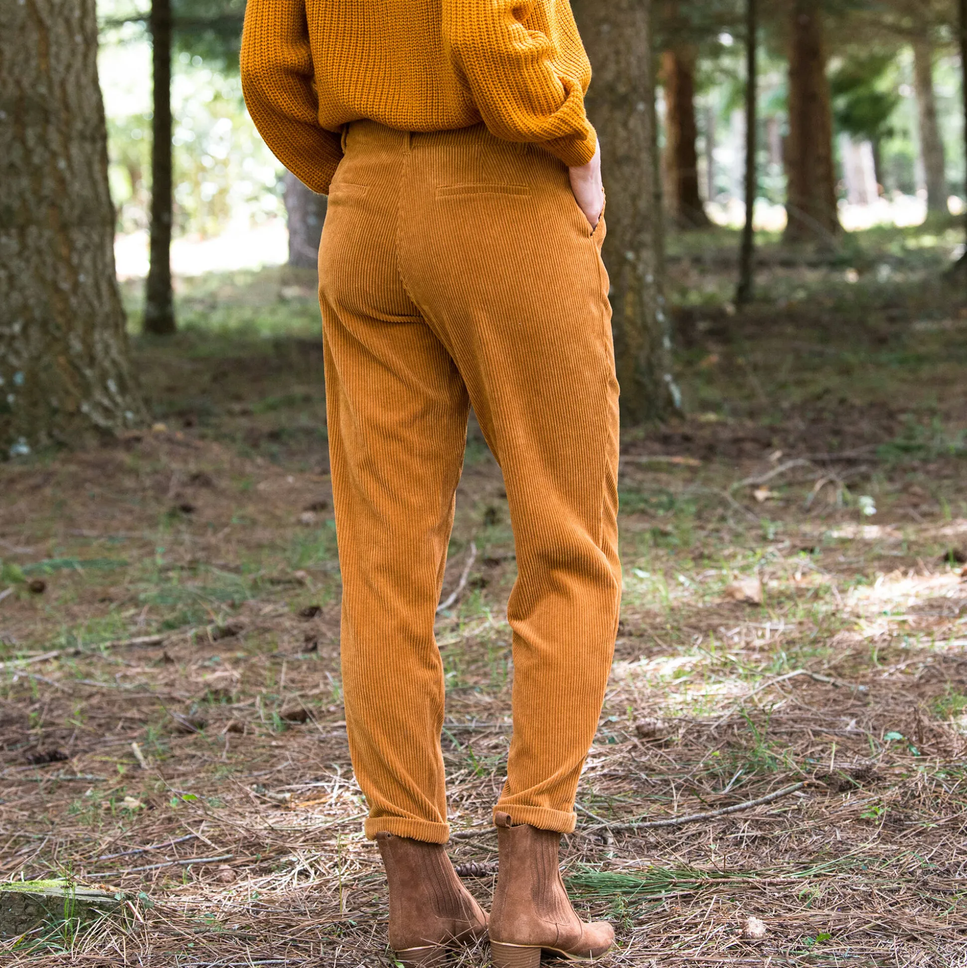 7/8-broek, velours