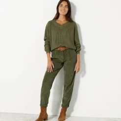 7/8-broek, velours