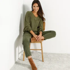 7/8-broek, velours