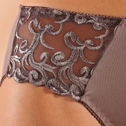 Broekje in microvezel en geborduurde tule Sienne - set van 2