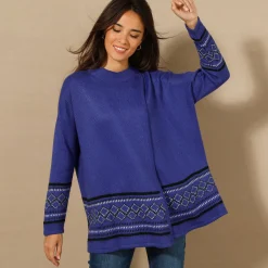 Capevest in jacquard, opstaande hals