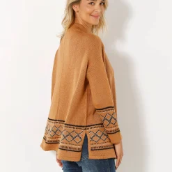 Capevest in jacquard, opstaande hals