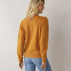 Cardigan in fantasietricot, met knoopsluiting