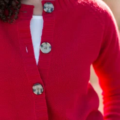 Cardigan in fantasietricot met knoopsluiting
