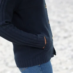 Cardigan in fantasietricot met knoopsluiting
