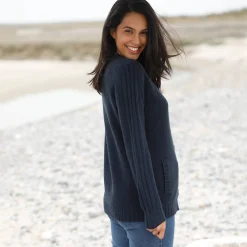 Cardigan in fantasietricot met knoopsluiting