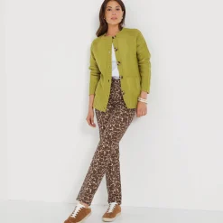 Cardigan in fantasietricot met knoopsluiting