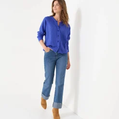 Cardigan in fantasietricot, met knoopsluiting