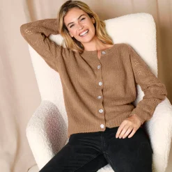 Cardigan met 'juweel' knopen