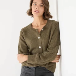 Cardigan met 'juweel' knopen