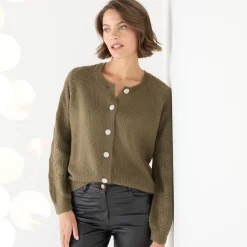 Cardigan met 'juweel' knopen