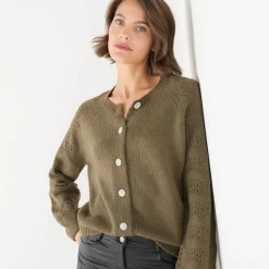 Cardigan met 'juweel' knopen
