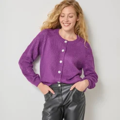 Cardigan met 'juweel' knopen
