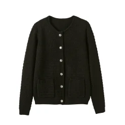 Cardigan met knoopsluiting en zakken, fantasietricot