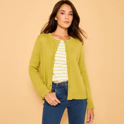 Cardigan met knoopsluiting, katoenmengeling