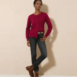 Cardigan met knoopsluiting, lamswol