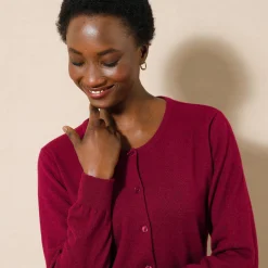 Cardigan met knoopsluiting, lamswol