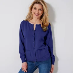 Cardigan met knoopsluiting, lamswol