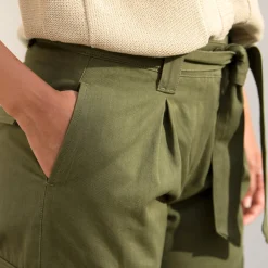 Cargobroek in chino model, hoge taille