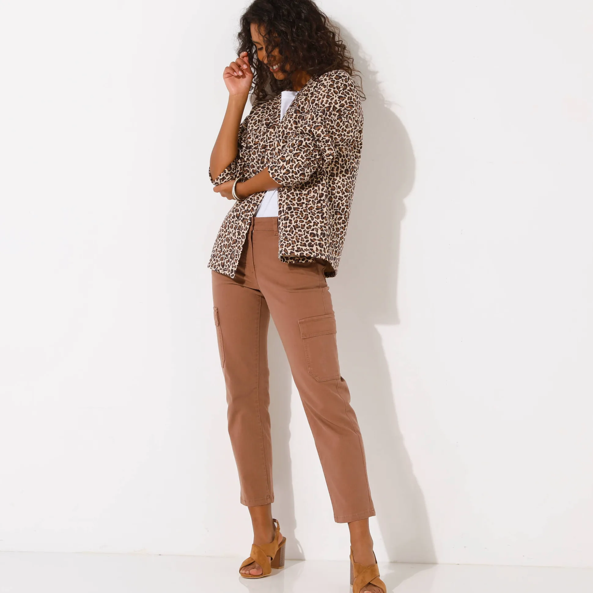 7/8-cargobroek, stretchtwill