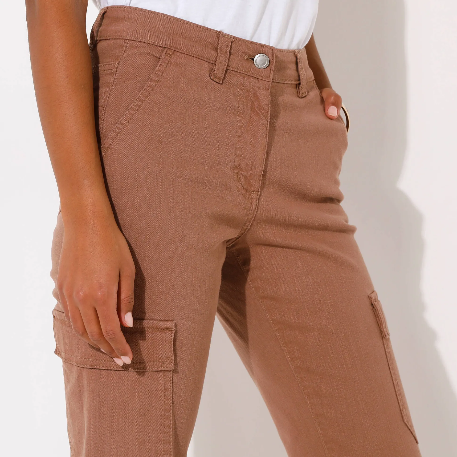 7/8-cargobroek, stretchtwill