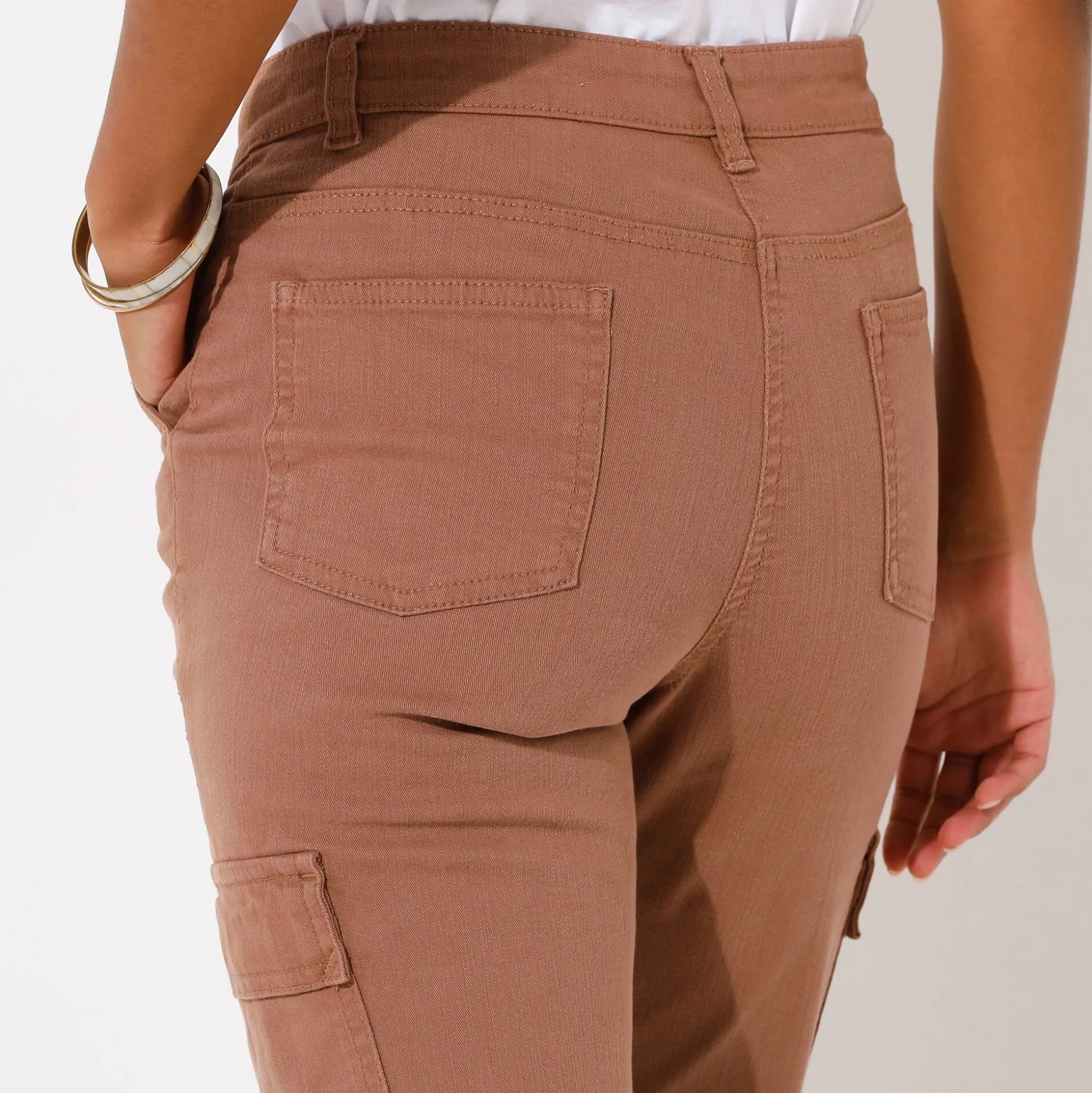 7/8-cargobroek, stretchtwill