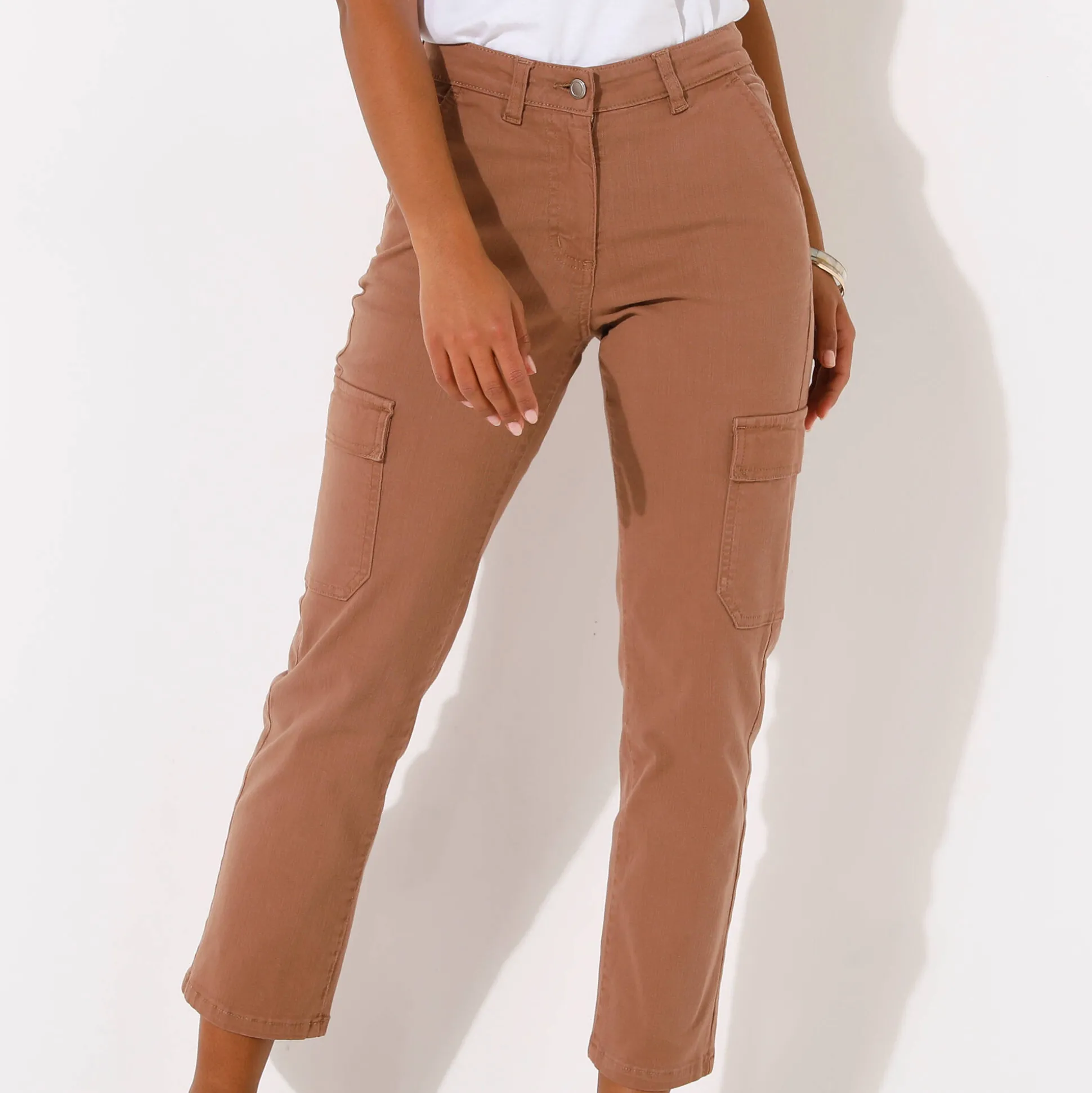 7/8-cargobroek, stretchtwill