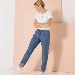 Cargojeans, licht denim