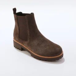 Chelsea boots in splitleer