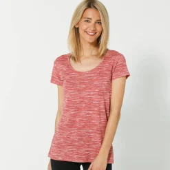 Chiné T-shirt met korte mouwen in biokatoen