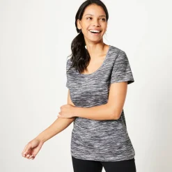 Chiné T-shirt met korte mouwen in biokatoen