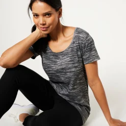 Chiné T-shirt met korte mouwen in biokatoen