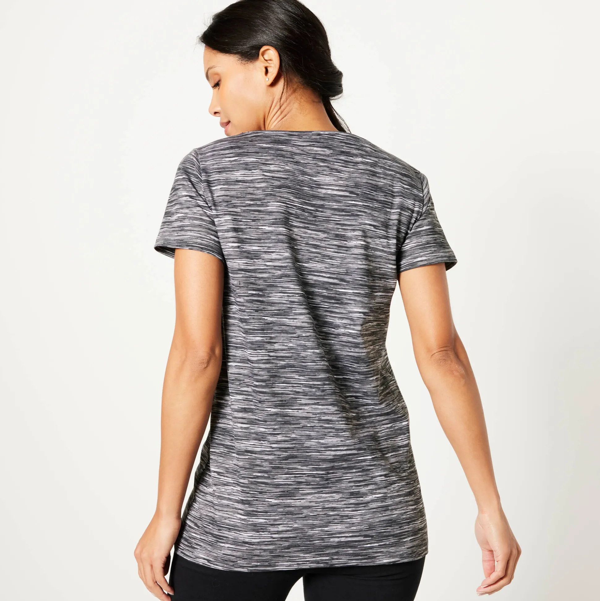 Chiné T-shirt met korte mouwen in biokatoen
