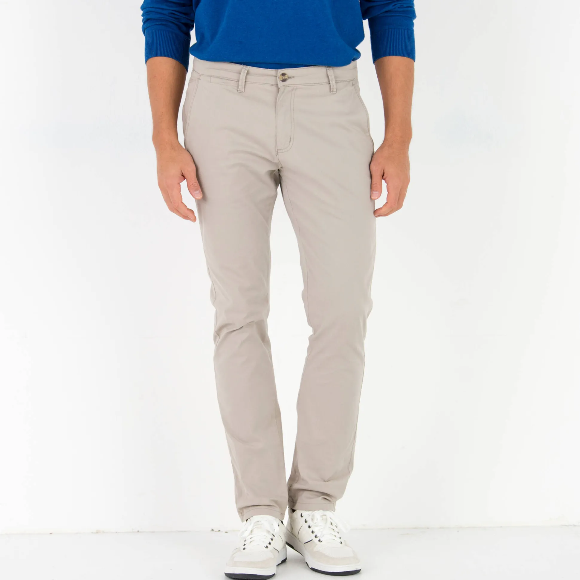Chino broek in keperstof