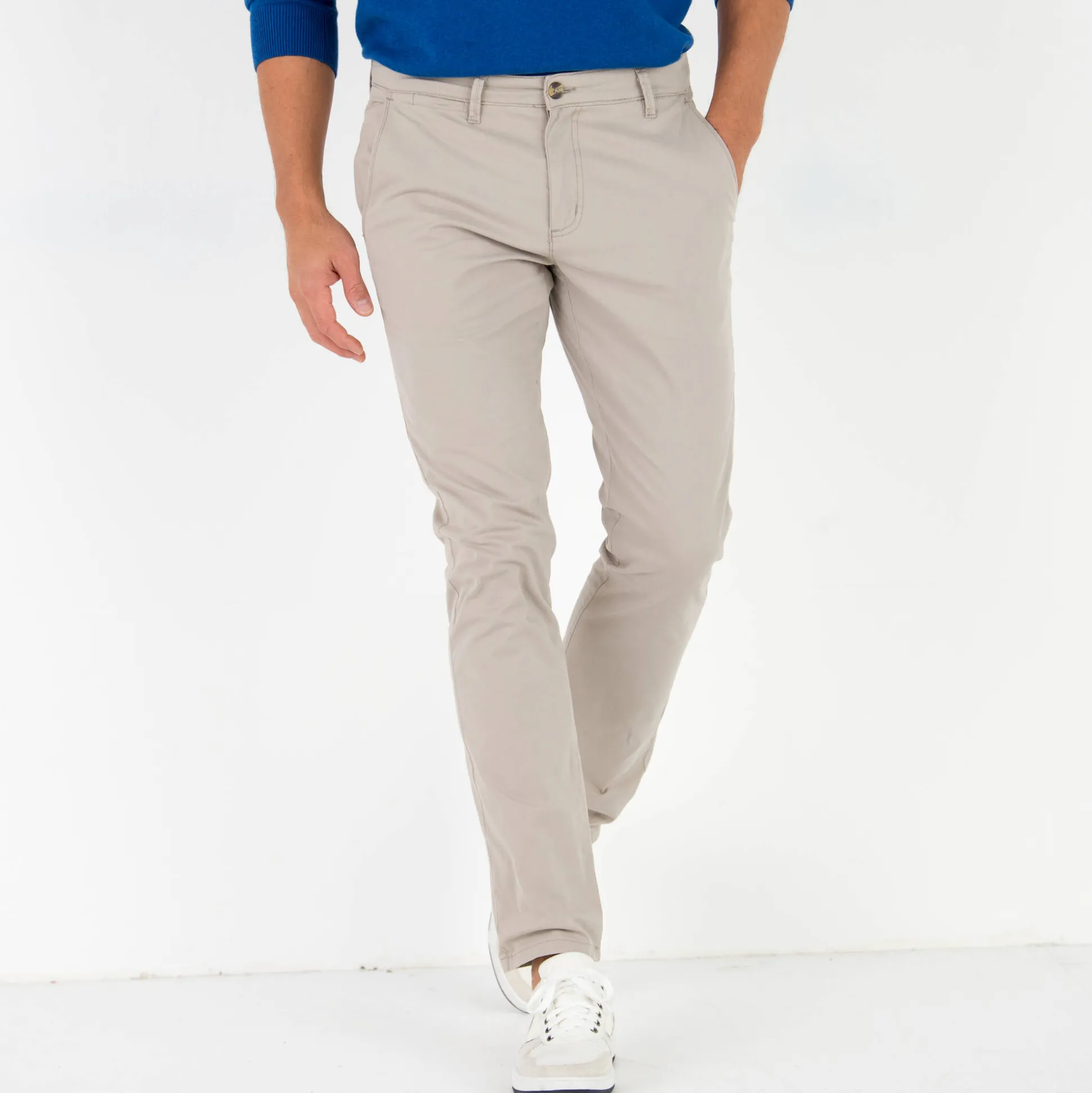 Chino broek in keperstof