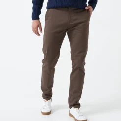 Chino broek met elastische tailleband opzij