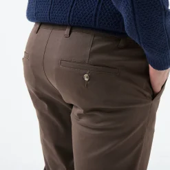 Chino broek met elastische tailleband opzij