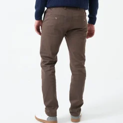 Chino broek met elastische tailleband opzij