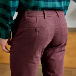 Chino broek met elastische tailleband opzij
