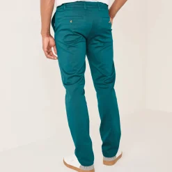 Chino broek met elastische tailleband opzij