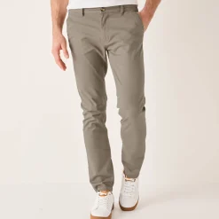 Chino broek met elastische tailleband opzij