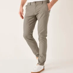 Chino broek met elastische tailleband opzij