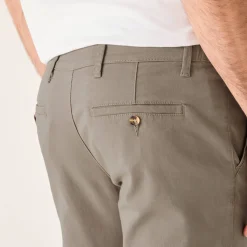 Chino broek met elastische tailleband opzij