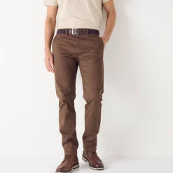 Chinobroek, gabardine met fantasieprint
