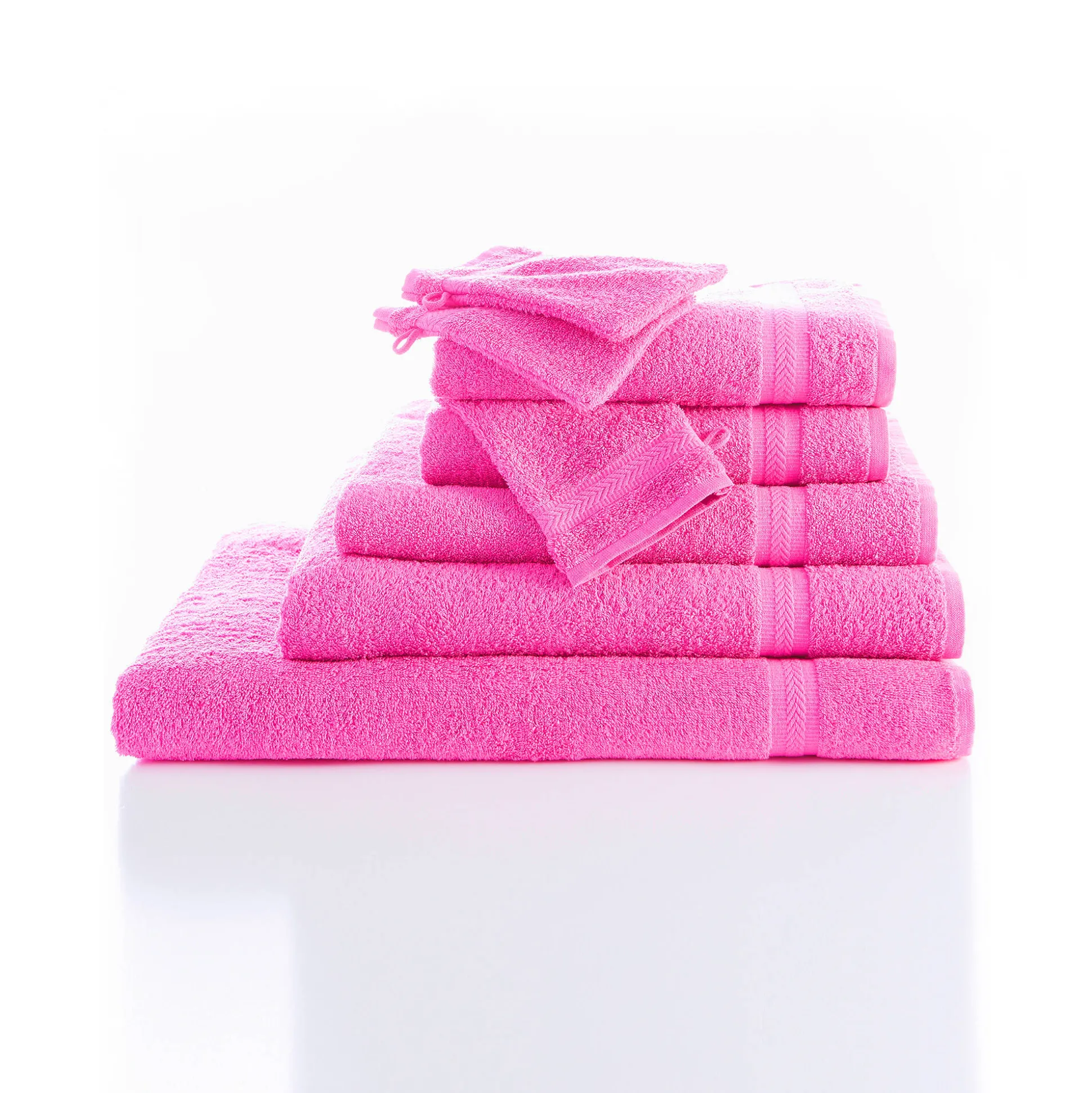 Collectie effen handdoeken 420 g/m2 met zacht comfort
